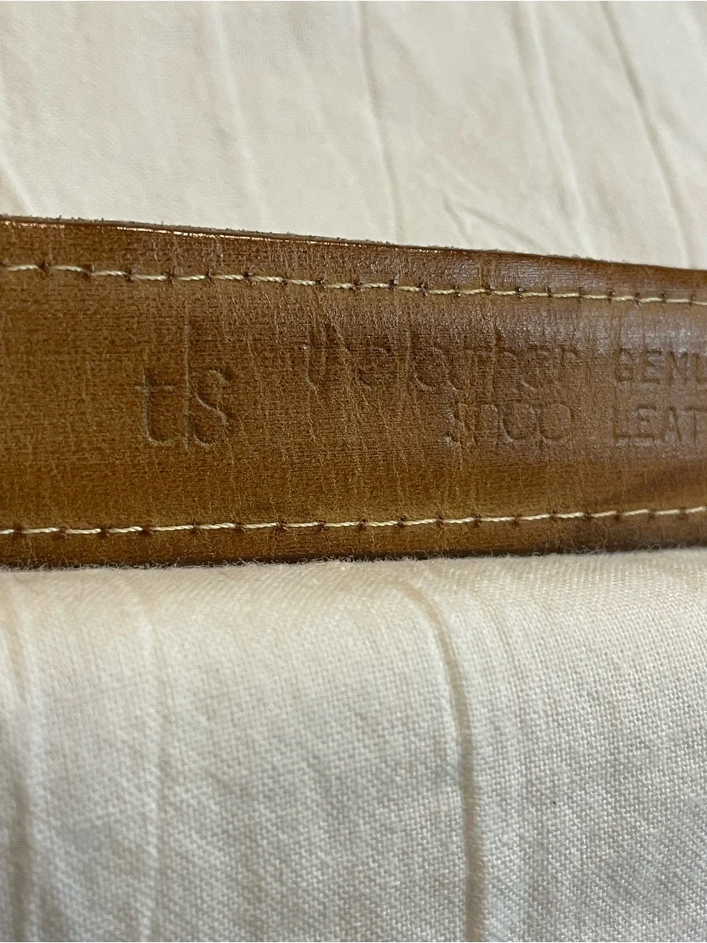 The Leather Shop Vintage Brown Unisex Leather Belt Made in England Size 31